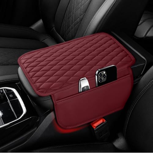 Car Center Console Cover, Upgraded Microfiber Leather Car Arm Rest