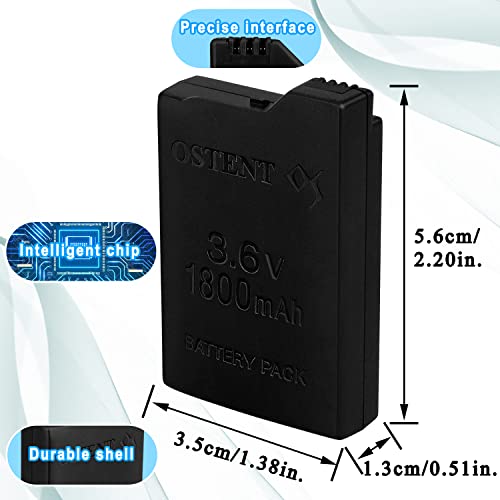 Ostent 530300 High Capacity Quality Real 1800Mah 3.6V Lithium Ion Polymer Li-Ion Polymer Rechargeable Battery Pack Replacement For Sony Psp 1000 Psp-110 Console thumb #5