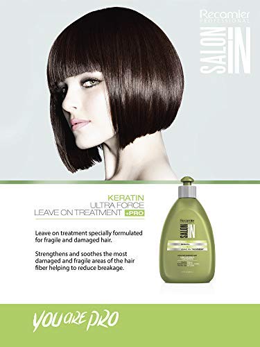 Recamier 30662 Leave In Keratin Treatment Conditioner Detangler Moisturizer Hair Combing Style Cream Lotion | Damaged & Weak | Vitamin B5 | Tratamiento De Keratina Cabello Maltratado Y Débil 10.1 Oz #TOP2