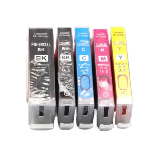 Cartouche d'encre compatible Canon PGI-680XXL CLI-681XXL rechargeable 5 couleurs