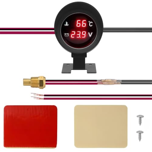 Monitorea voltaje y temperatura con el medidor dual POPETPOP 12v/24v