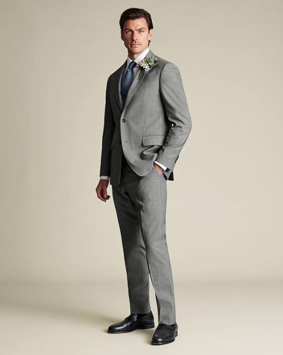 Men’s Gray Suit – Ultimate Performance Slim Fit Blazer & Trousers for Business, Weddings, Parties4