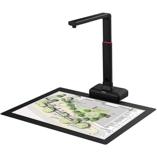 S21 A2 Overhead Scanner, A2/A3 Large Format Camera Scanner for Book & Document, Auto Flatten & Fingerprint Removal Technologies, 23MP High Resolution Maximum Scanning Range: 420X297 Mm