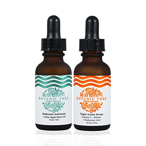 Triple Action Serum+Hyaluronic Acid Serum(Pack of 2)- Kit Bye Bye Wrinkles, Face Lines- The Best Organic Serums for Anti Aging Ever!!