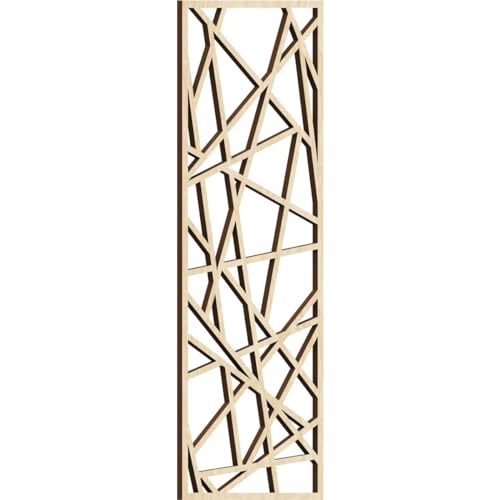 Image of Conway Decorative Pierced Fretwork Wood Wall Panels, 9 3 /8 inchW x 24 3 /8 inchH x 1 /4 inchT, Birch