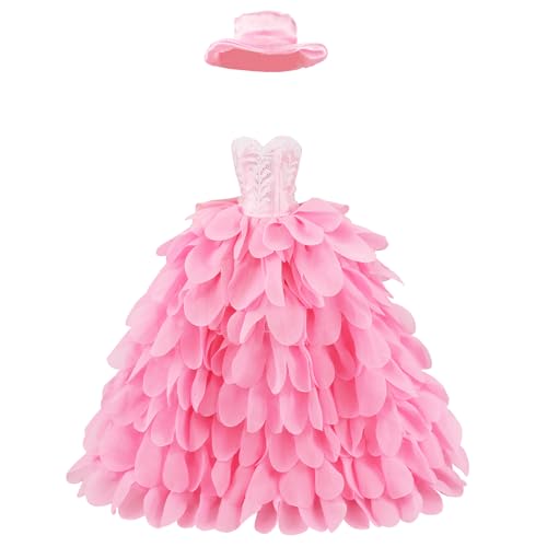 BARWA Princess Evening Party Clothes Wears Dress with Hat Outfit Set for 11.5 inch Doll
