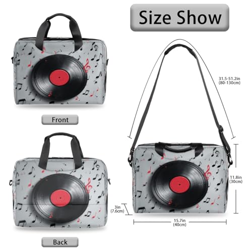Maletín para laptop 15.6-16 pulgadas con diseño musical miniatura 6
