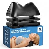 Comness 3-Level Occipital Release Tool for TMJ Relief & Pivotal Therapy - Neck Stretcher Pillow with Non-Slip Base, Height Adjustable Cervical Traction for Neck, Shoulder and Back