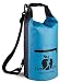 Dry Bag - Waterproof Bag - Outdoors Sack Keeps your Gear Safe and Dry for Hiking, Camping, Kayaking, Canoeing, Rafting, Swimming, Beach, Boating with Blue Silicone Bracelet by IvoDry