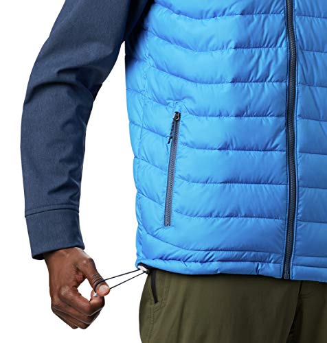 Image of Columbia Men's Powder Lite Hybrid Jacket, Azure Blue, Collegiate Navy Heather ,Large