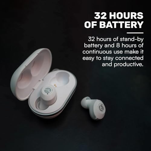 Raycon Everyday Classic Bluetooth Wireless Earbuds + Microphone with Active Noise Canceling, Sweat & Water-Resistant Earphones, Ear Buds Wireless Bluetooth 32 Hours Playtime (Black)