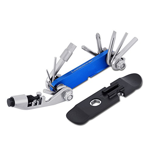 Loocower 16 in 1 Multifunktionswerkzeug Fahrradwerkzeug Mechaniker Reparatur Tool Kit, Tragbare Multifunktions Fahrrad Reparatur Werkzeug Set für Mountainbike und Straßenrad Radfahren Zubehör