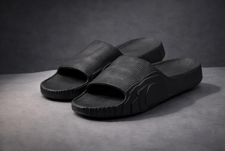 Image of Men's EVA Slide Slippers | Ultra Soft Cushion Comfort Slides for Men | Lightweight Anti-Skid Bathroom & Beach Slippers | Waterproof Shower Sandals | Casual Indoor Outdoor Footwear