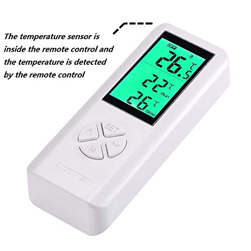 Digiten Wireless Temperature Controlled Outlet, Digital Plug In Thermostat Outlet With Remote Control Built In Temp Sensor Heating & Cooling For A/C, Fans, Heaters (Remote Control Detect Temperature) #TOP2
