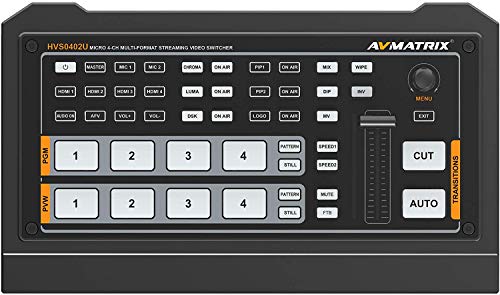 AVMATRIX HVS0402U Micro 4 Channel HDMI Live Streaming Video switcher