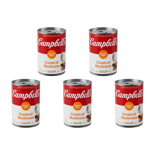 Image of Campbell's Condensed Gluten Free Cream of Mushroom Soup, 10.5 oz Can (Pack of 5)