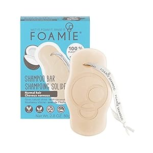 FOAMIE Shampoo Bar, Coconut for Normal Hair, Plastic-Free, pH-Balanced, Soap-Free, No Sulphates or Parabens. Made in the…