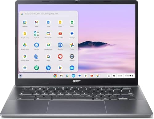 Image of acer Chromebook Plus 514 Google AI Laptop | 14 inch FHD IPS Multi-Touch Display | Intel Octa-core i3-N305 | 8GB DDR5 512GB SSD | USB-C Free Google AI /2TB Loud Storage for 1-Year Grey + HDMI Cable