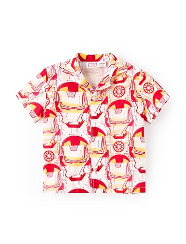 Image of Disney Marvel Spiderman Cars Stitch Star Wars Mickey Boys Hawaii Shirt Button Up Dress Shirts Short Tropical Shirt Kids 2-13Y
