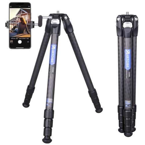 カーボン製三脚(耐荷重8kg) Amazon | ARTCISE 25.5mm管経 カーボン 三脚 8.5-114cm使用高度 軽量で