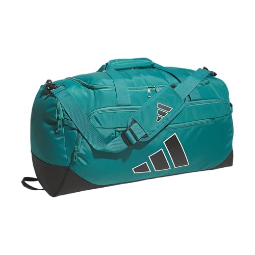 Image of adidas Defender 5 Duffel Bag for Sports, Gym and Travel, EQT Green /Black, OSFA