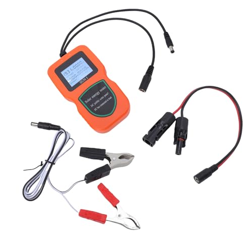 AUNMAS Medidor Solar MPPT Panel Solar Tester Multímetro Fotovoltaico 5W a 1000W Pantalla LCD Rápida Precisa para Datos Fotovoltaicos y Solucionando Problemas con los Cables de Conexión