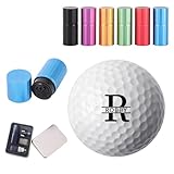 Jonzin Personalized Golf Ball Stamp Kit - Custom Golf Ball Stamper, Durable Waterproof Engraver - Golf Gifts For Men, Dad, Husband (Golfer Present) (Style 2)
