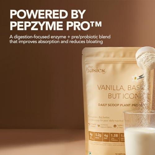 Image of Daily Scoop Plant Protein for Women, 25 g Vegan Protein with Vitamins & Herbs, Vanilla Flavor, 500 g (Pack of 1)