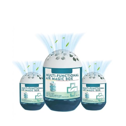 Purificador de Aire Portátil, Multifuncional Air Magic Box (3 Piezas) - Ambientador y Atrapa Polvo Automático para Hogar, Purificador Aire sin Filtros, Eliminador de Olores y Polvo con Tecnología Sile