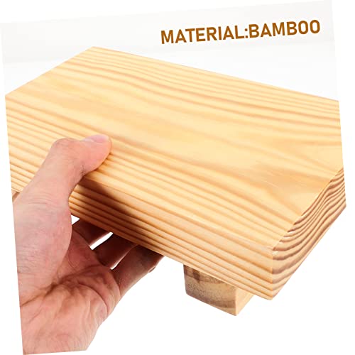 Bandeja práctica para sushi de bambú y polimérico portátil miniatura 5