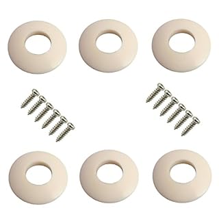 SGerste Lot de 6 rondelles en plastique blanc pour mécaniques de guitare - Les Beatles, Paul McCartney, John Lennon, RIngo Starr, George Harrison SGerste Lot de 6 rondelles en plastique blanc pour mécaniques de guitare – Image 3