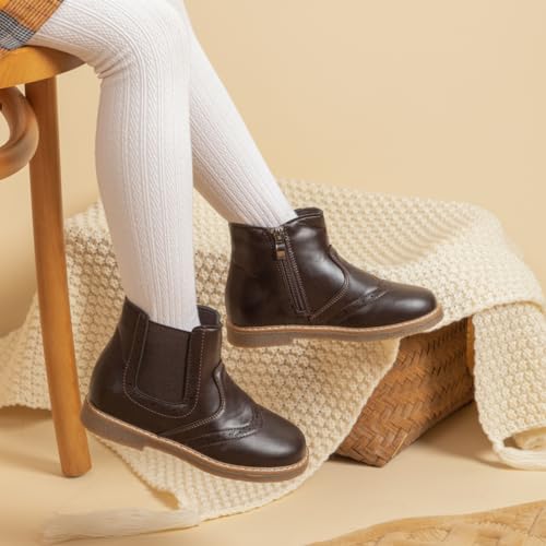 Sawimlgy Toddler Boys Girls Classic Hiking Boots PU Leather Outdoor Four Seasons Ankle Sneaker High Top Durable Rubber Sole Casual Shoes2