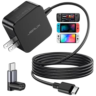 JSAUX 45W USB C Charger for Steam Deck/OLED with 5FT Cable
