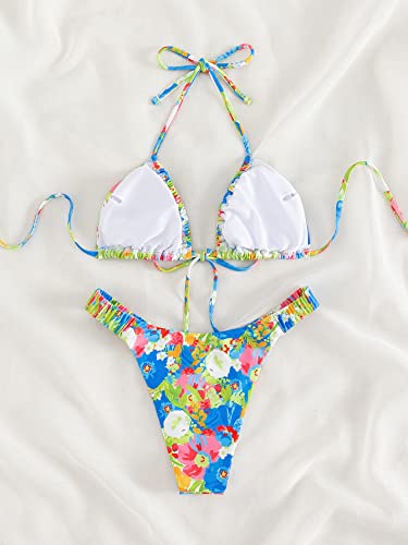 SOLY-HUX-Womens-2-Piece-Swimsuit-Floral-Print-Bikini-Set-Halter-Triangle-Bathing-Suits