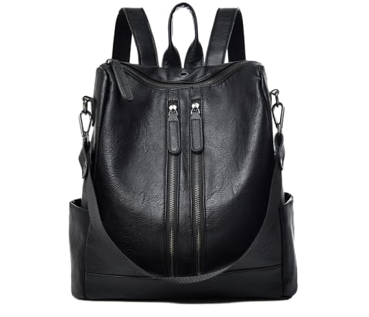 Mochila Femininas Bolsa De Viagem Escolar Faculdade Grande Capacidade Acompanha Uma Alça De Ombro Removível (Preto)