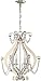 Craftmade 1144C-PLN Mini-Chandelier Crystal Chandelier Lighting, 4-Light, 240 Watts, Polished Nickel (18"W x 22"H)