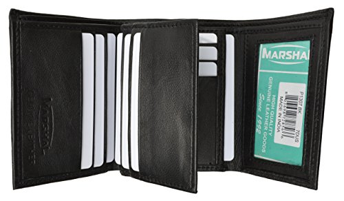 Marshal Wallet Mens Trifold Wallet Extra Capacity 10 Inside Slots 2 ID Windows2