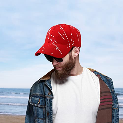 Adjustable Original Classic Low Profile Cotton Hat Men Women Baseball Cap Dad Hat Unstructured Distressed Hat(White Black Tie Dye) #TOP6