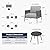 EAST OAK 3-Piece Patio Furniture Set | Armchairs & Coffee Table | Outdoor Furniture with Cushions | Deep Seating Modern Conversation Set | Garden, Porch, Balcony & Backyard | Misty Grey