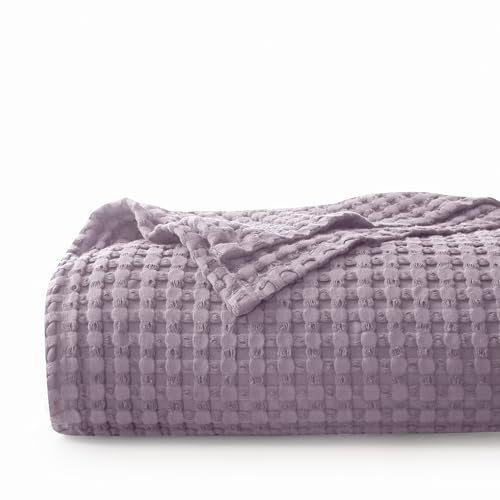 CHUFFED 100% Baumwolldecke 150 x 200 cm Tagesdecke Waffelpique Decke Weiche & Atmungsaktive Leichte Oeko-TEX® Zertifiziert-Sofa Couch Überwurf...