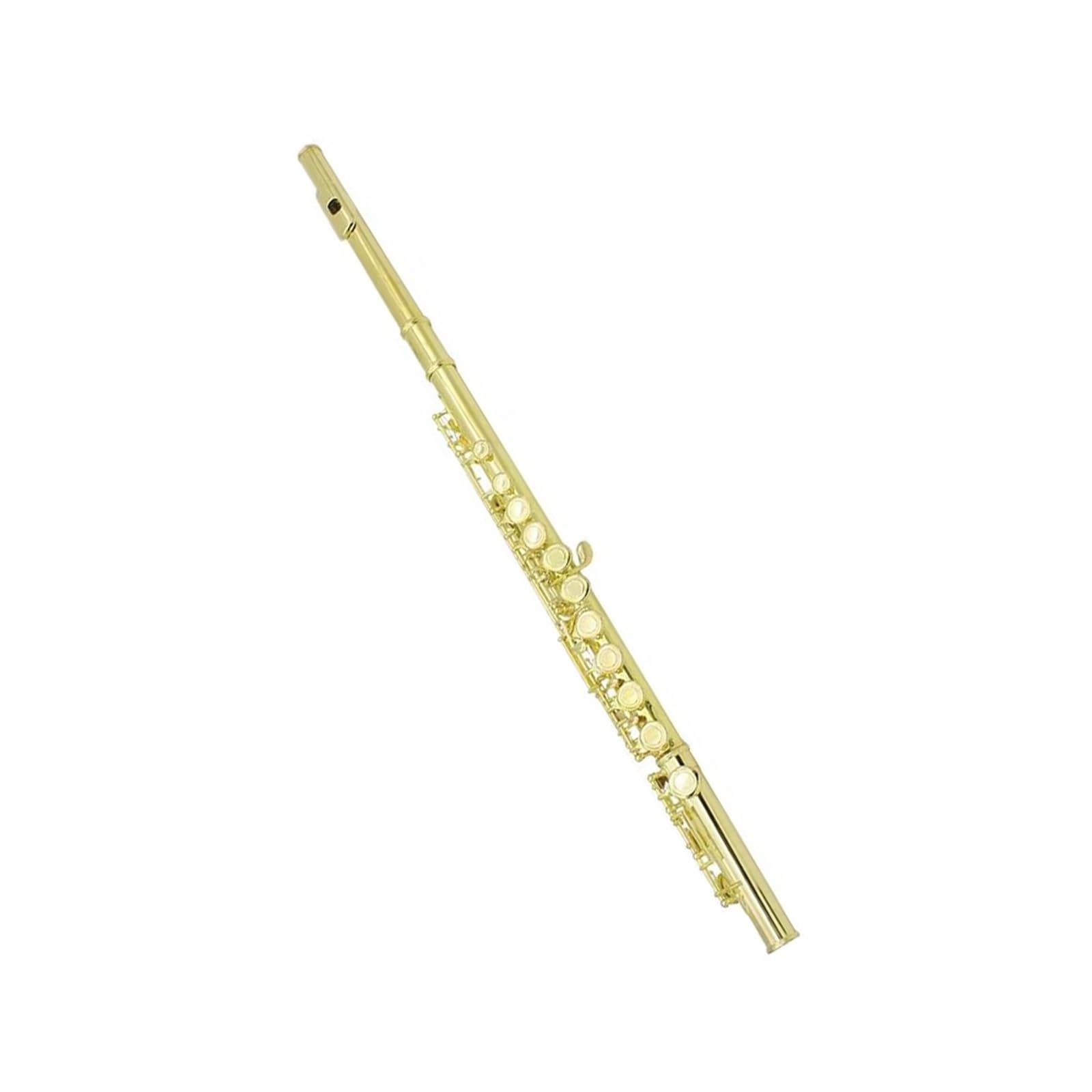 Classic Flet Poprzeczny 16 Otworowy Flet C Z Instrumentami Dętymi Drewnianymi E Zamkniętą Rurką Miedzioniklową(Golden Color)