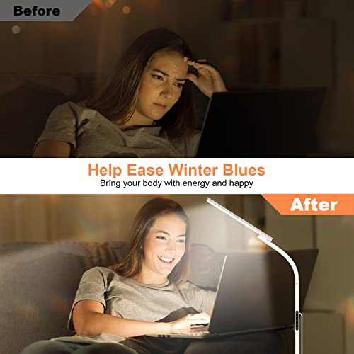 Light Therapy Lamp, Uv-Free 10000 Lux Happy Therapy Light, Floor Sun Therapy Lamp With Remote & Touch Control & Adjustable Gooseneck For Reading/Office/Home … #TOP7
