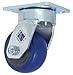 RWM Casters 65 Series Plate Caster, Swivel, Kingpinless, Rubber Wheel, Ball Bearing, 600 lbs Capacity, 6" Wheel Dia, 2" Wheel Width, 7-1/2" Mount Height, 4-1/2" Plate Length, 4" Plate Width
