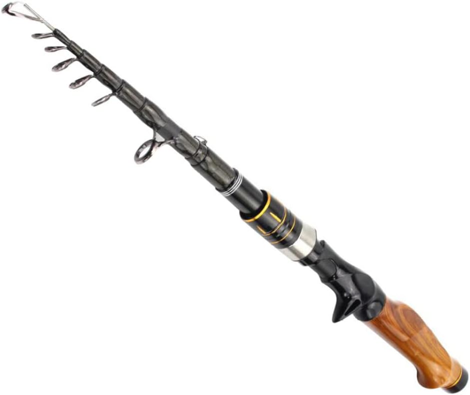 Telescopic Fishing Rod Carbon Spinning Casting Rod Carbon Fiber Portable Telescopic Fishing Pole 1.8m
