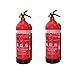 Produktbild 2X Fettbrandlöscher Basic für den Haushalt ninux ABF Feuerlöscher Schaum 2 Liter mit Halterung und Manometer