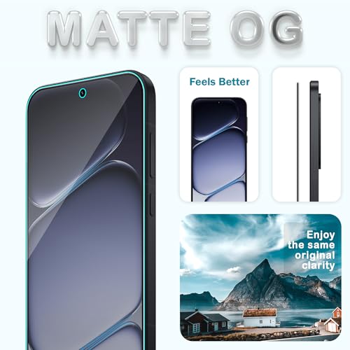 Image of FIRST MART Military-Grade Matte Tempered Glass for OnePlus Nord CE 6-9H Screen Protector, Anti-Glare Protection, Scratch-Resistant, Bubble-Free (1 Pack)