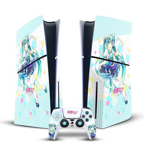 Hatsune Miku Skin PS5 Slim Disc autocollant vinyle avec skin manette DualSense