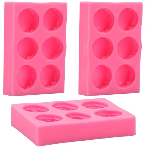 La mejor comparación de Moldes para macarons franceses los 5 más buscados. 39 Paquete de 3 moldes de silicona de macarrón 3D para fondant, moldes de hornear macarrón, macarrón, hamburguesa, molde de silicona para hacer fondant, caramelos, chocolate, mini...