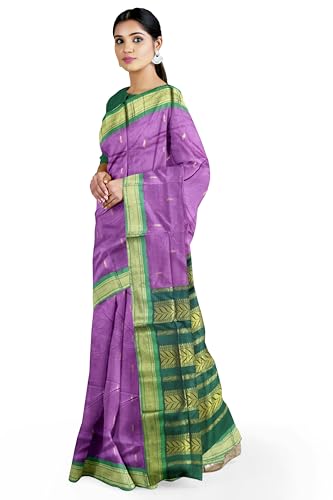 HerClozet onion pink soft silk saree in soft silk – image 7