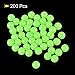 PATIKIL 10mm Luminous Fishing Beads, 200 Pieces Soft Plastic Glow Fishing Bait Eggs Rig Bead Tackle Tool Round, Green